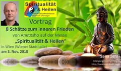 Vortrag bei der Messe "Spiritualität & Heilen" in Wien am 3.11.2018